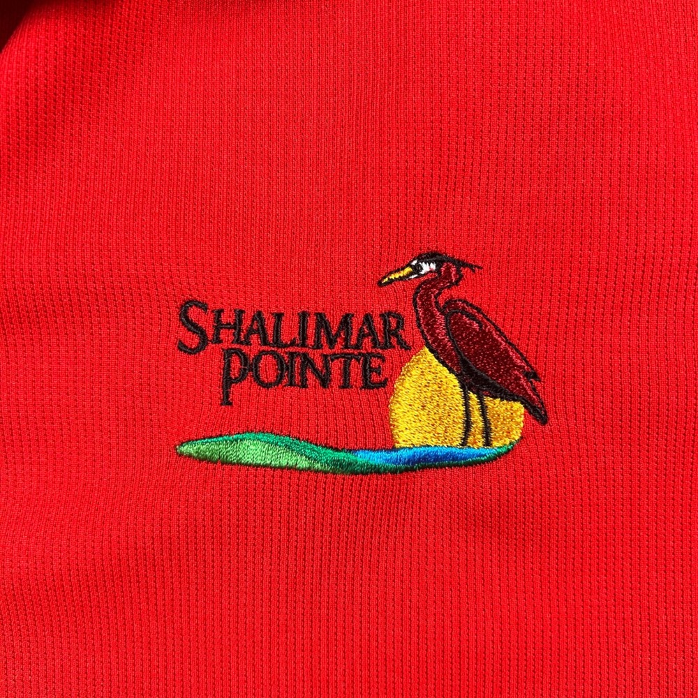 Callaway Opti-Dri Red Polo Shirt Womens Large Shalimar Pointe Golf Short Sleeve - Picture 3 of 6